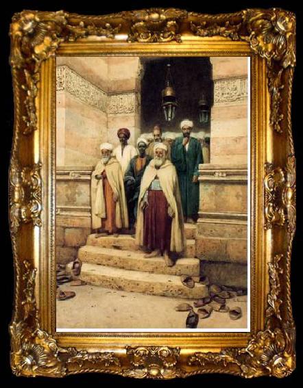 framed  unknow artist Arab or Arabic people and life. Orientalism oil paintings  396, ta009-2